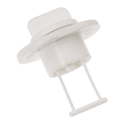 BARTON MARINE Drain Plug and Socket, White 15mm, 19/32 in., Bore 42358